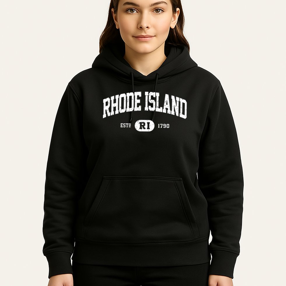 Rhode Island Cute Gift Retro Vintage Rhode Island Hoodie