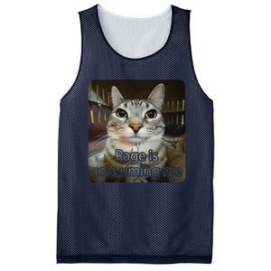 Rage Is Consuming Me Funny Silly Staring Cat Lovers Meme Mesh Reversible Basketball Jersey Tank