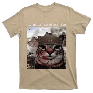 Rage Is Consuming Me Silly Staring Cat Meme T-Shirt