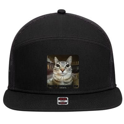 Rage Is Consuming Me Funny Meme Cat Joke Cat Lovers 7 Panel Mesh Trucker Snapback Hat