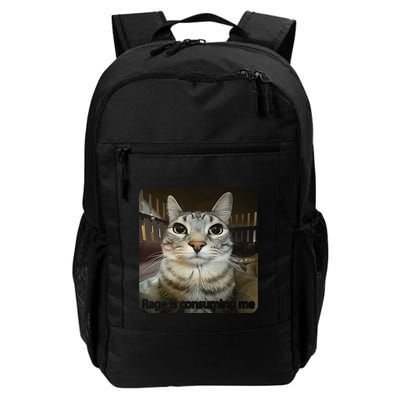 Rage Is Consuming Me Funny Meme Cat Joke Cat Lovers Backpack