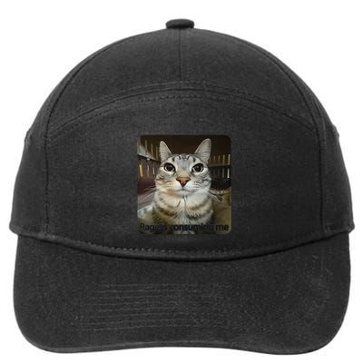 Rage Is Consuming Me Funny Meme Cat Joke Cat Lovers 7-Panel Snapback Hat