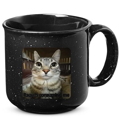 Rage Is Consuming Me Funny Meme Cat Joke Cat Lovers 15oz Campfire Ceramic Mug