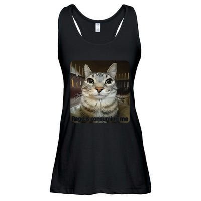 Rage Is Consuming Me Funny Meme Cat Joke Cat Lovers Ladies Essential Flowy Tank