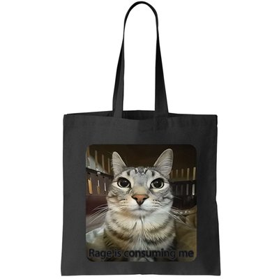 Rage Is Consuming Me Funny Meme Cat Joke Cat Lovers Bag