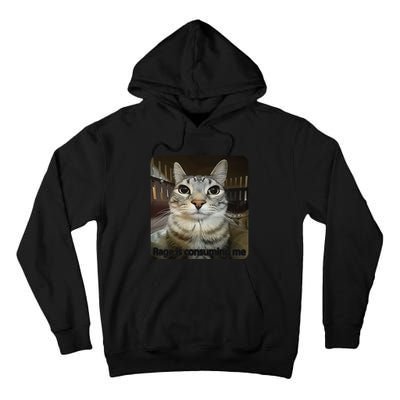 Rage Is Consuming Me Funny Meme Cat Joke Cat Lovers Tall Hoodie