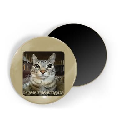 Rage Is Consuming Me Funny Meme Cat Joke Cat Lovers Magnet