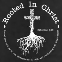 Rooted In Christ Christianity Quote 7 Panel Mesh Trucker Snapback Hat
