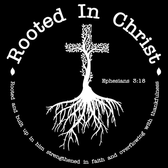 Rooted In Christ Christianity Quote 7-Panel Snapback Hat