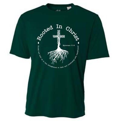 Rooted In Christ Christianity Quote Cooling Performance Crew T-Shirt