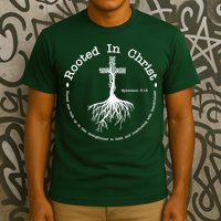 Rooted In Christ Christianity Quote T-Shirt