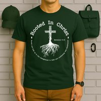 Rooted In Christ Christianity Quote T-Shirt