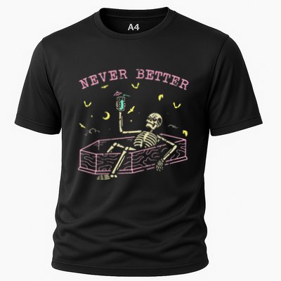  Relaxing In Coffin Night Never Better Skeletons Performance Shirt