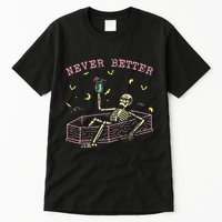  Relaxing In Coffin Night Never Better Skeletons Tall T-Shirt