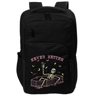  Relaxing In Coffin Night Never Better Skeletons Impact Tech Backpack