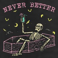  Relaxing In Coffin Night Never Better Skeletons 15oz Campfire Ceramic Mug