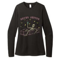  Relaxing In Coffin Night Never Better Skeletons Womens CVC Long Sleeve Shirt