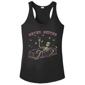  Relaxing In Coffin Night Never Better Skeletons Ladies PosiCharge Competitor Racerback Tank