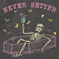  Relaxing In Coffin Night Never Better Skeletons Vector Backpack