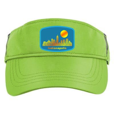 Retro Indianapolis City Skyline Cool Gift Adult Drive Performance Visor