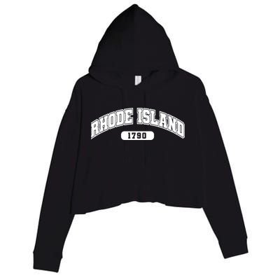 Rhode Island Collegiate Style 1790 Crop Fleece Hoodie