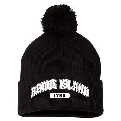 Rhode Island Collegiate Style 1790 Pom Pom 12in Knit Beanie