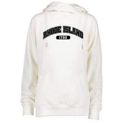 Rhode Island Collegiate Style 1790 Womens Funnel Neck Pullover Hood