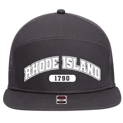 Rhode Island Collegiate Style 1790 7 Panel Mesh Trucker Snapback Hat