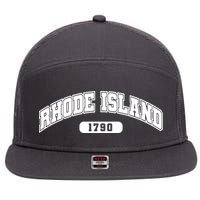 Rhode Island Collegiate Style 1790 7 Panel Mesh Trucker Snapback Hat