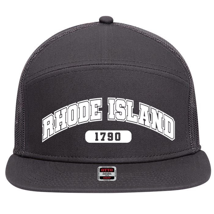 Rhode Island Collegiate Style 1790 7 Panel Mesh Trucker Snapback Hat