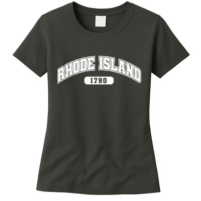 Rhode Island Collegiate Style 1790 Womens T-Shirt