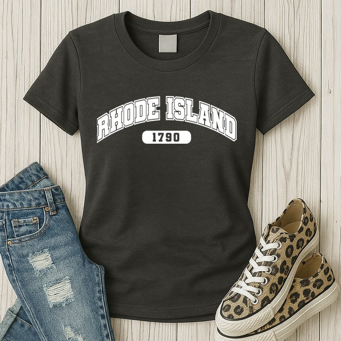 Rhode Island Collegiate Style 1790 Womens T-Shirt