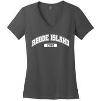 Rhode Island Collegiate Style 1790 Women's V-Neck T-Shirt