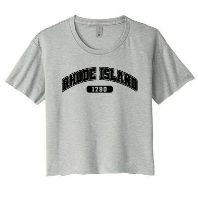 Rhode Island Collegiate Style 1790 Women's Crop Top Tee