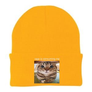 Rage Is Consuming Me Silly Cat Meme Knit Cap Winter Beanie