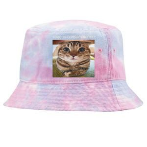 Rage Is Consuming Me Silly Cat Meme Tie-Dyed Bucket Hat