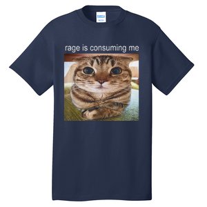 Rage Is Consuming Me Silly Cat Meme Tall T-Shirt