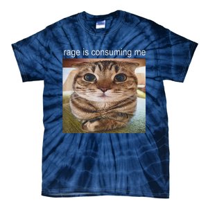 Rage Is Consuming Me Silly Cat Meme Tie-Dye T-Shirt