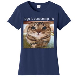 Rage Is Consuming Me Silly Cat Meme Women's T-Shirt