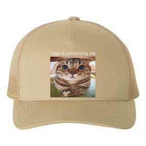 Rage Is Consuming Me Silly Cat Meme Yupoong Adult 5-Panel Trucker Hat