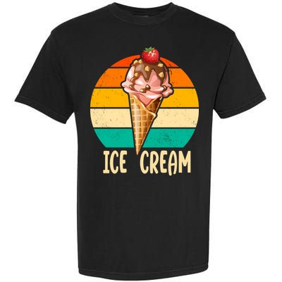 Retro Ice Cream Cone Vintage Ice Cream Lovers Garment-Dyed Heavyweight T-Shirt