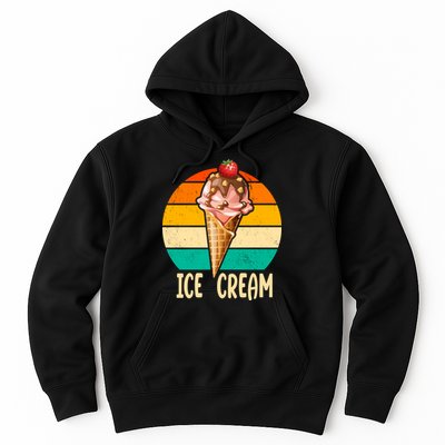 Retro Ice Cream Cone Vintage Ice Cream Lovers Hoodie