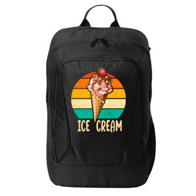 Retro Ice Cream Cone Vintage Ice Cream Lovers City Backpack