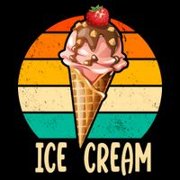 Retro Ice Cream Cone Vintage Ice Cream Lovers 7-Panel Snapback Hat