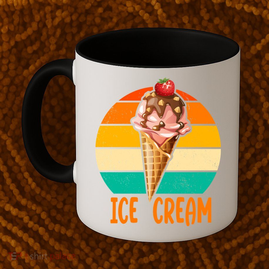 Retro Ice Cream Cone Vintage Ice Cream Lovers Mug