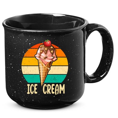 Retro Ice Cream Cone Vintage Ice Cream Lovers 15oz Campfire Ceramic Mug