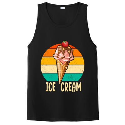 Retro Ice Cream Cone Vintage Ice Cream Lovers PosiCharge Competitor Tank