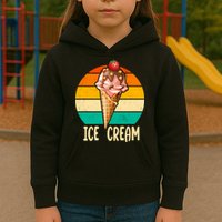 Retro Ice Cream Cone Vintage Ice Cream Lovers Kids Hoodie