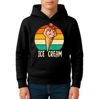 Retro Ice Cream Cone Vintage Ice Cream Lovers Kids Hoodie