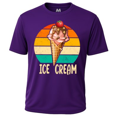 Retro Ice Cream Cone Vintage Ice Cream Lovers Performance Shirt